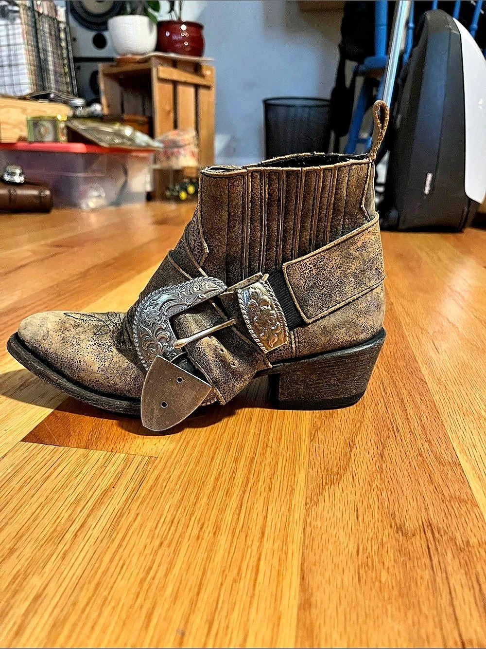 Miss Me Matisse Western Ankle Boots Brown Leather